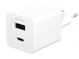 empower by PanzerGlass 35W USB-C + USB-A töltő adapter (EM94326) ezüstfehér